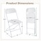 Costway 4/8/12/16/20 Pack Metal Folding Chairs with Plastic Seat & Back Heavy-Duty Metal Frame